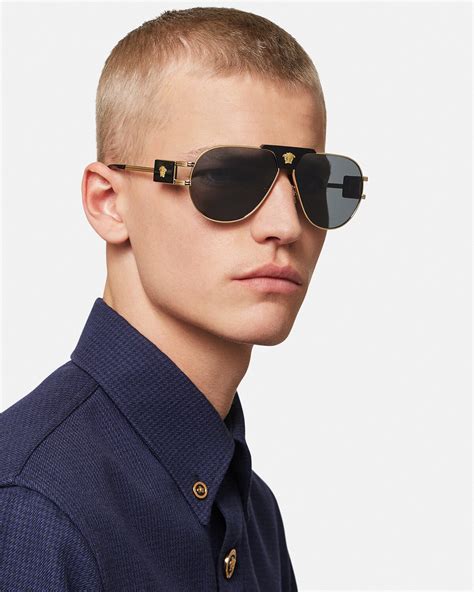 versace round aviator sunglasses|Versace aviator sunglasses for men.